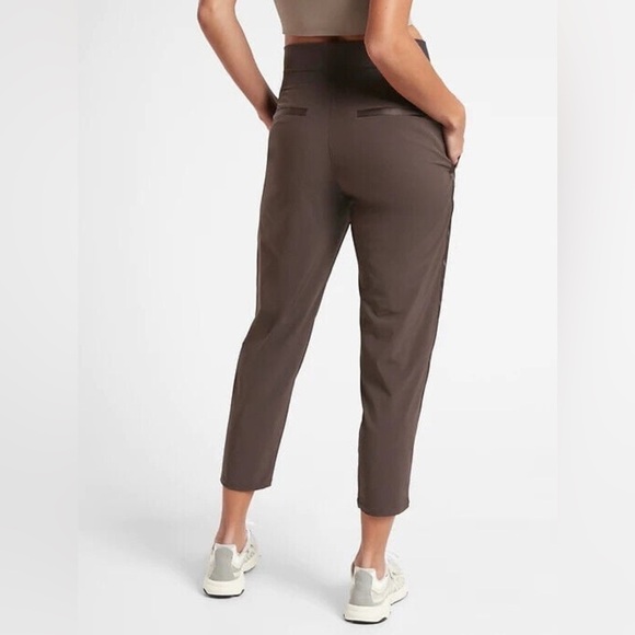 Athleta-Nolita Slim Tapered Ankle Length Crop Pant-Brown-Athleisure-Size 4 - Picture 13 of 13